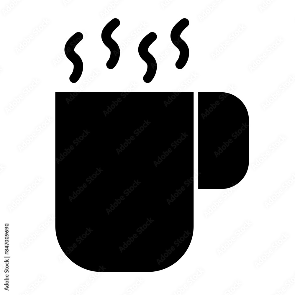 hot drinks, coffee, tea glyph icon hot drinks, coffee, tea glyph icon