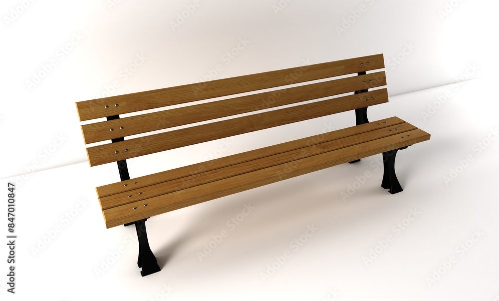 Park Bench Isolated on white background. Park Bench Isolated on white background.