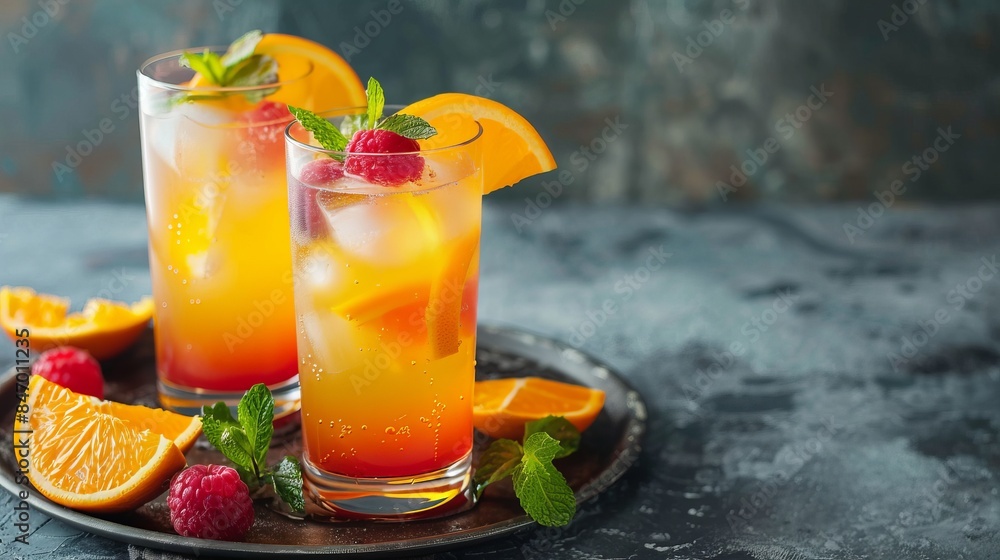 summer drink with berries. lemonade with strawberry and orange. A refreshing healthy drink with citrus fruits and strawberries. copyspace summer drink with berries. lemonade with strawberry and orange. A refreshing healthy drink with citrus fruits and strawberries. copyspace