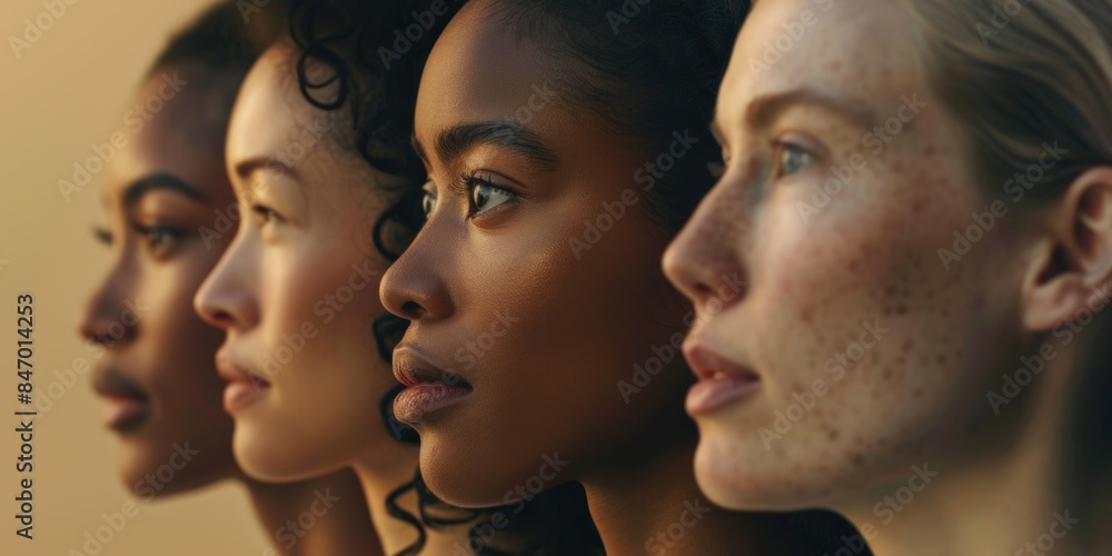 A group of females standing together, possibly friends or family members A group of females standing together, possibly friends or family members