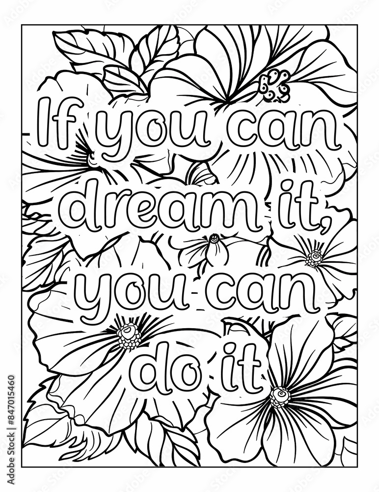 Motivational Quotes Coloring Page Motivational Quotes Coloring Page