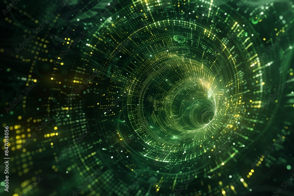 Vortex of Data - Abstract Technology Background Vortex of Data - Abstract Technology Background