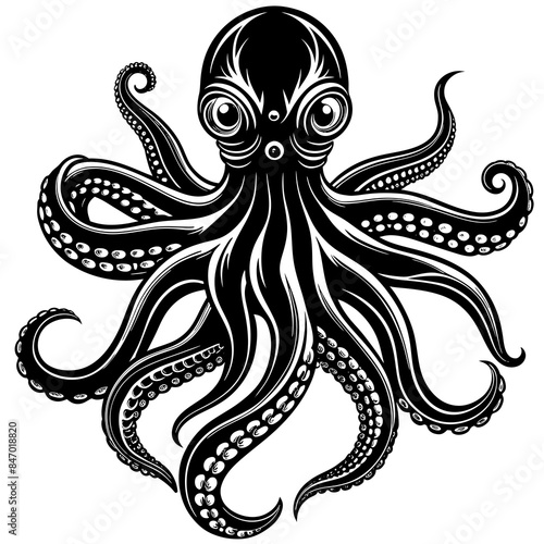 vibrant color octopus vector illustration