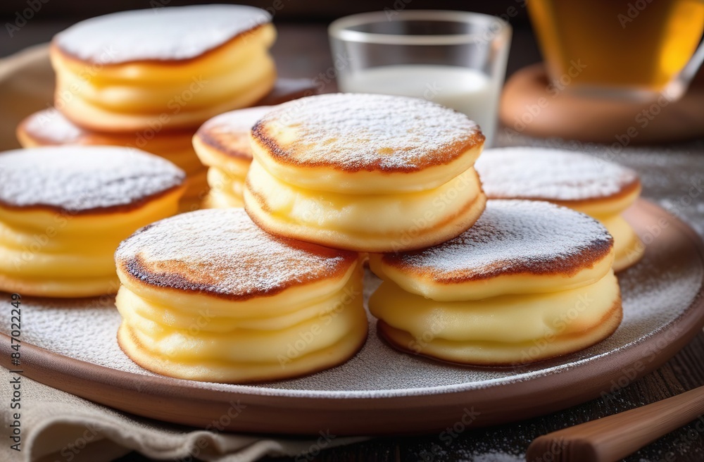 stack of frsh tasty pancakes with syrup stack of frsh tasty pancakes with syrup