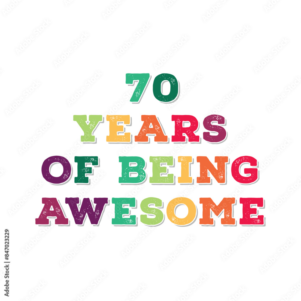 Platinum Jubilee celebrations. 70 Years of Being Awesome t shirt design. Vector Illustration quote. Design for t shirt, typography, print, poster, banner, gift card, label sticker, flyer, mug design. Platinum Jubilee celebrations. 70 Years of Being Awesome t shirt design. Vector Illustration quote. Design for t shirt, typography, print, poster, banner, gift card, label sticker, flyer, mug design.