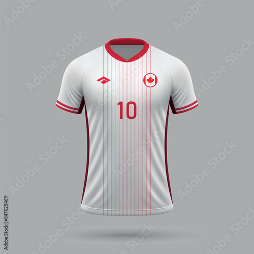 3d realistic soccer away jersey Canada national team 2024