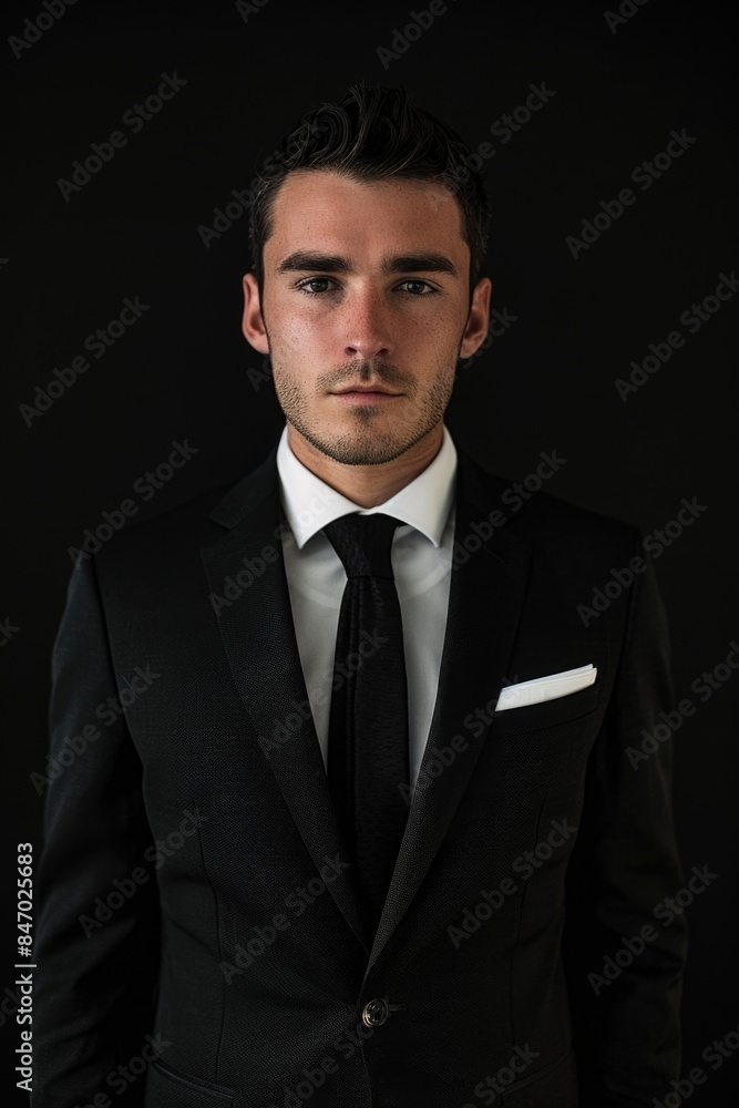 A business professional posing for a photo, dressed in a suit and tie A business professional posing for a photo, dressed in a suit and tie