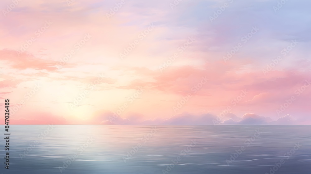 Fototapeta premium Tranquil Skies: Ethereal Blend of Soft Gradient Hues