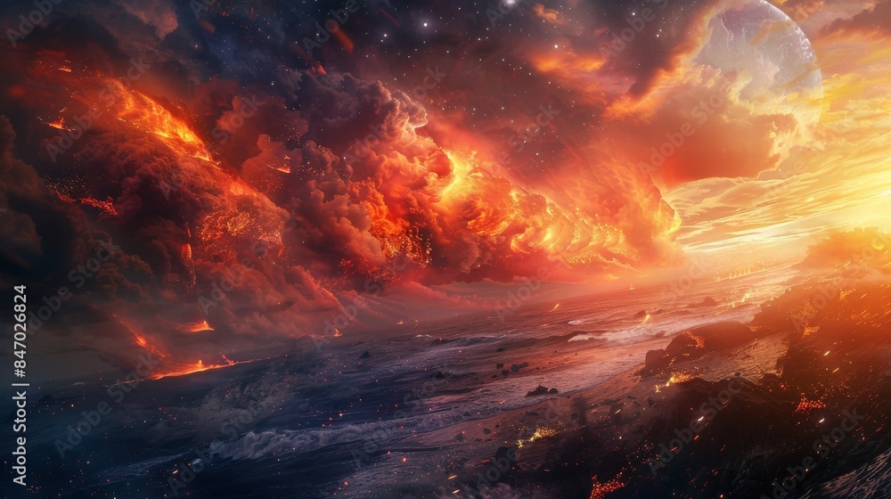 Fiery Skies of a Distant Planet Fiery Skies of a Distant Planet