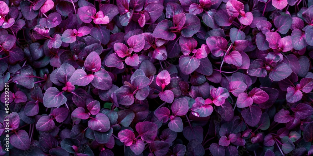 Obraz premium A detailed view of a cluster of purple flowers