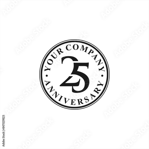 25th logo design, 25th anniversary logo design, vector, symbol, icon,25th anniversary emblem design
