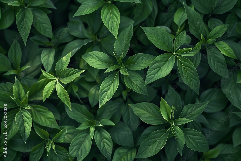 Lush Green Foliage Pattern for Natural Backgrounds Lush Green Foliage Pattern for Natural Backgrounds