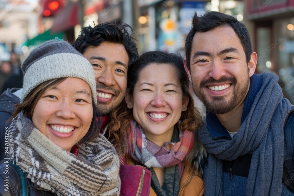 Group of friends having fun in the city - Multiethnic group of people bonding outdoors Group of friends having fun in the city - Multiethnic group of people bonding outdoors
