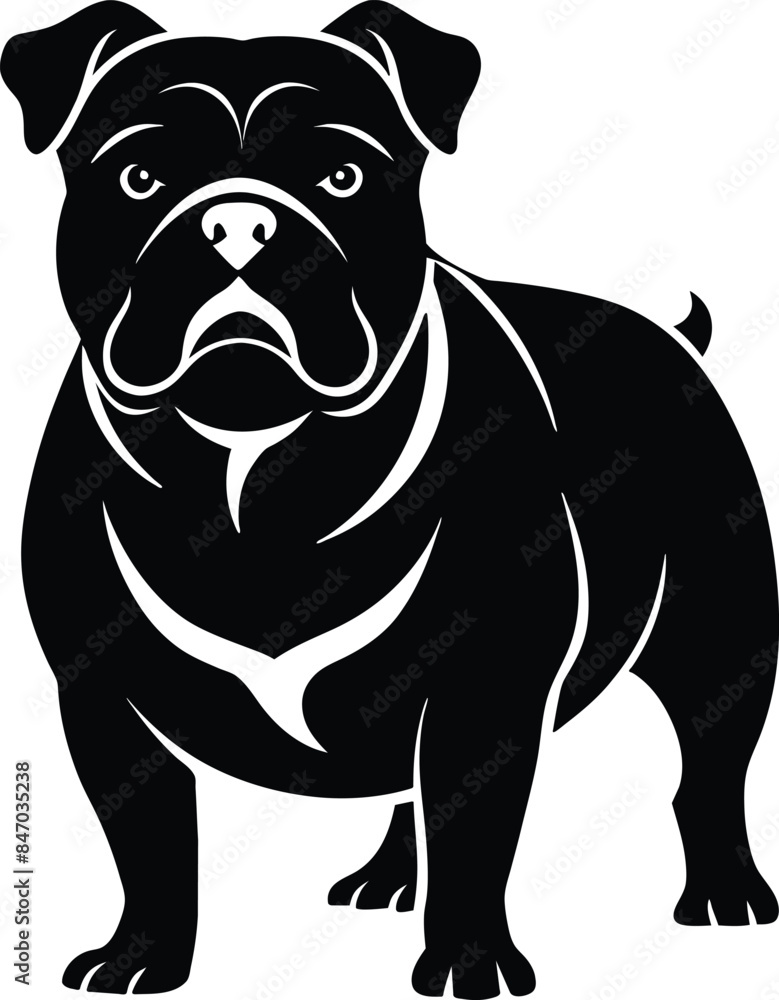 Bulldog silhouette vector illustration
Bulldog silhouette vector illustration