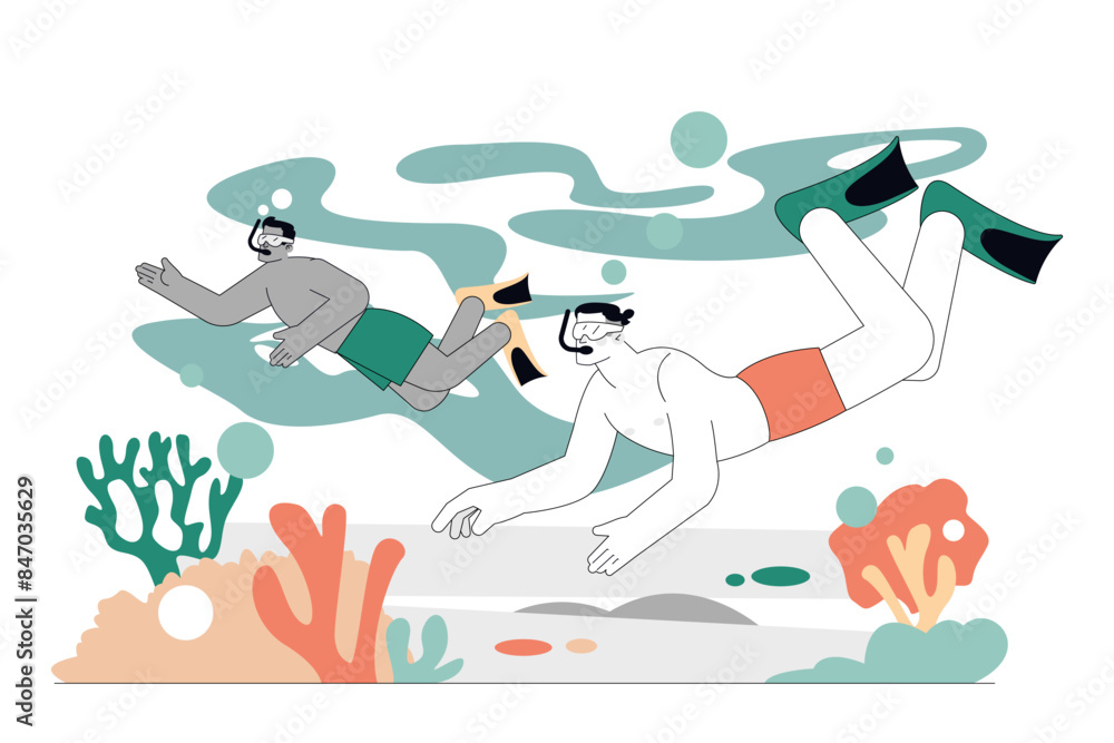 Summer Activities. Flat Vector Illustration Summer Activities. Flat Vector Illustration