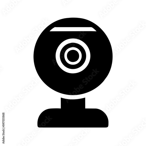 webcam  simple single colored silhouette icon logo vector illustration