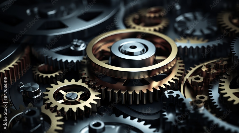 gears, cogs, and machinery parts arranged in a harmonious composition, representing the interconnectedness of technology and engineering. gears, cogs, and machinery parts arranged in a harmonious composition, representing the interconnectedness of technology and engineering.