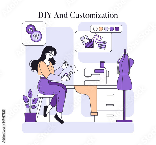 personalization. Flat Vector Illustration