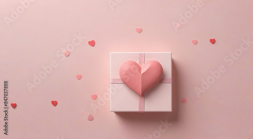 Luxurious Pink Gift Box Background for Weddings and Anniversaries


