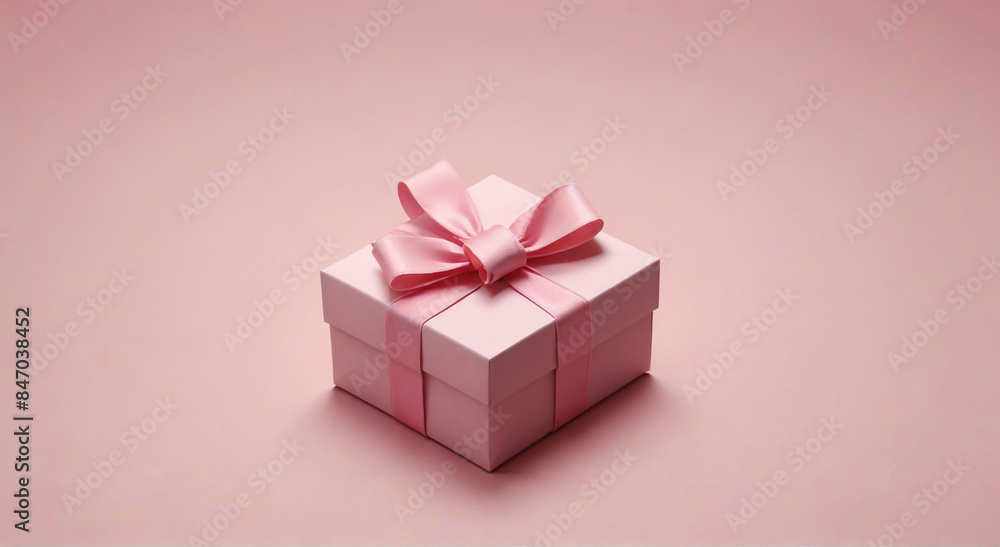 Obraz premium High-Quality Pink Gift Box Background for Digital Designs 