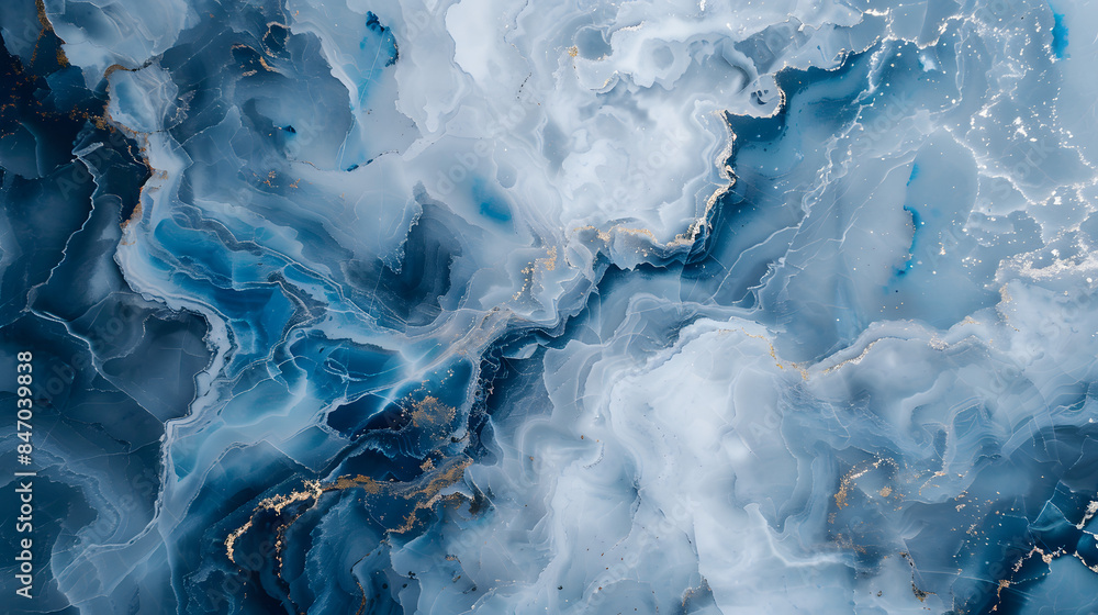 Obraz premium Marble granite blue background wall surface white pattern graphic abstract light elegant gray for do floor ceramic counter texture stone slab smooth tile silver natural for interior decoration.