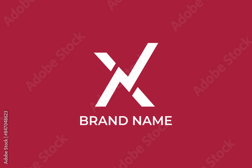 letter X modern geometric logo, letter X thunder bolt energy logo, letter X bolt lightning logo, logomark,  photo