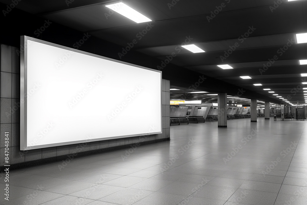 Blank advertising billboard at Airport Blank advertising billboard at Airport