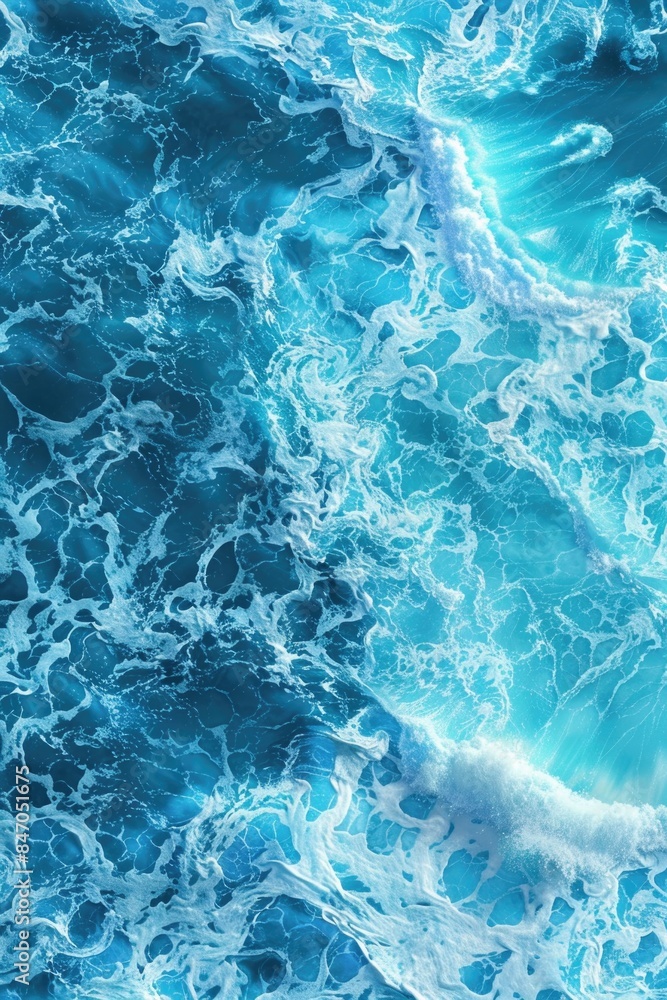 Fototapeta premium A close-up shot of ocean waves, perfect for use in travel or nature-themed designs