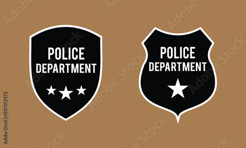 Police badge icon. Simple illustration of police badge vector icon for web design isolated on background.