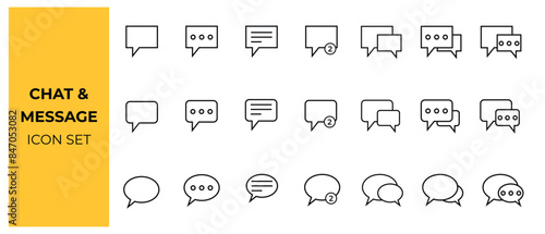 Chat, massage and speech bubble icon 