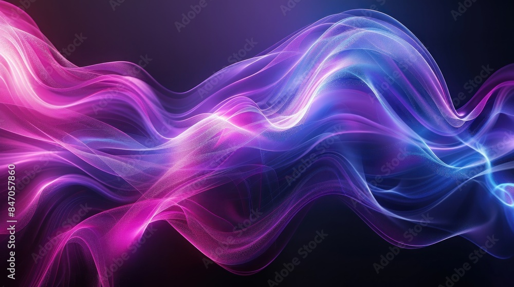 Naklejka premium Abstract Swirling Lines of Pink and Blue