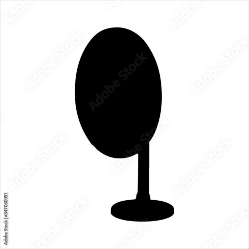 Electric fan side view silhouette isolated on white background. Electric fan icon vector illustration design.