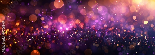 Abstract Purple and Orange Bokeh