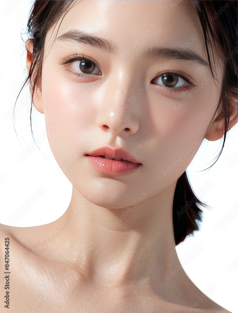 High-quality crop photo of skincare and cosmetics concept with copy space for text. Woman with beautiful face touching healthy facial skin portrait. Beautiful happy Asian girl model with natural
High-quality crop photo of skincare and cosmetics concept with copy space for text. Woman with beautiful face touching healthy facial skin portrait. Beautiful happy Asian girl model with natural