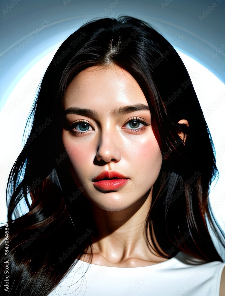 High-quality crop photo of skincare and cosmetics concept with copy space for text. Woman with beautiful face touching healthy facial skin portrait. Beautiful happy Asian girl model with natural
High-quality crop photo of skincare and cosmetics concept with copy space for text. Woman with beautiful face touching healthy facial skin portrait. Beautiful happy Asian girl model with natural