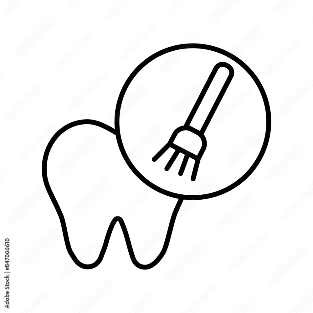 Obraz premium Tooth Polish Icon Ideal for Dental Care and Hygiene Themes