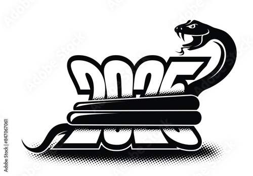 year; 2025; snake; boa; icon; new; festive; china; python; title; header; logo; vector; design; banner; template; art; black; illustration; animal; happy; card; invitation; character; graphic; asian; 