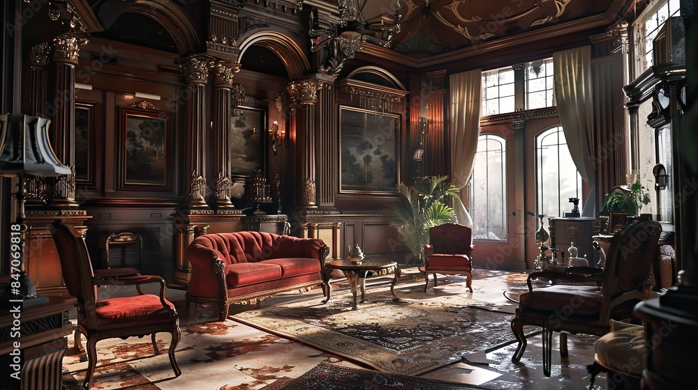 Luxury. AI generated art illustration. Luxury. AI generated art illustration.