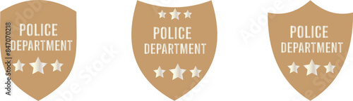 Foto Set of police law enforcement badges and logo patches eps 10.