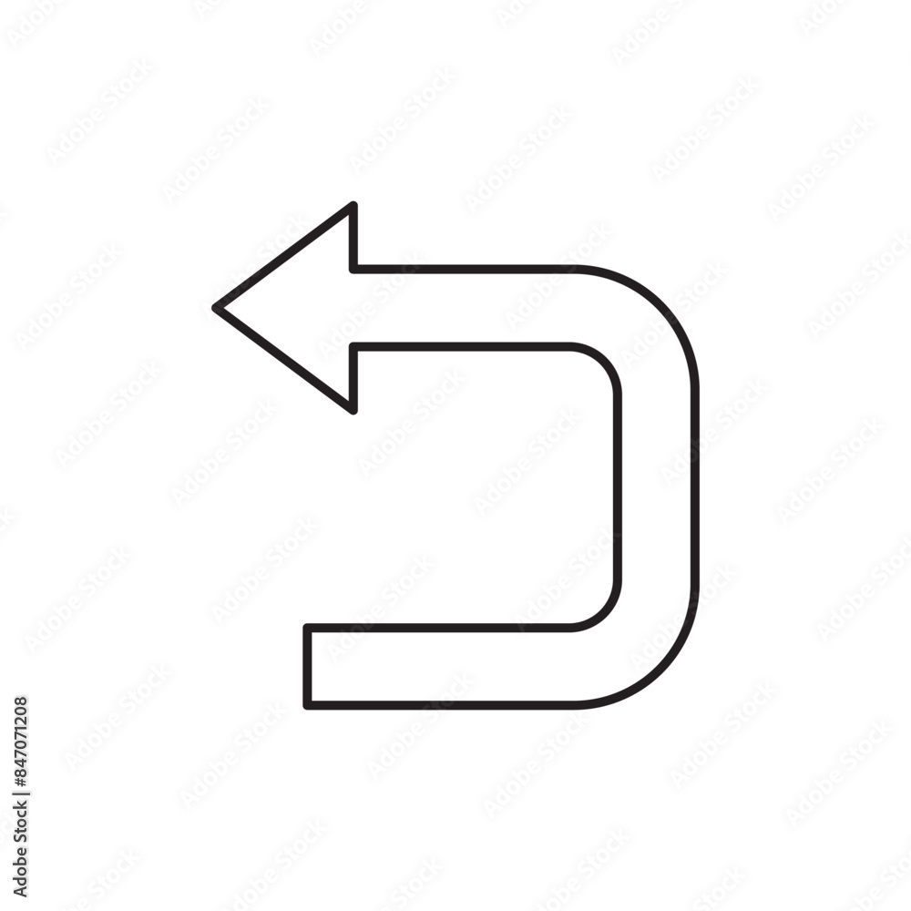 Undo icon design, isolated on white background, vector illustration Undo icon design, isolated on white background, vector illustration