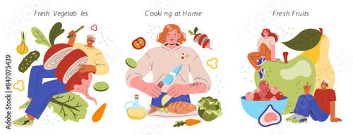 Low Histamine Diet. Flat Vector Illustration