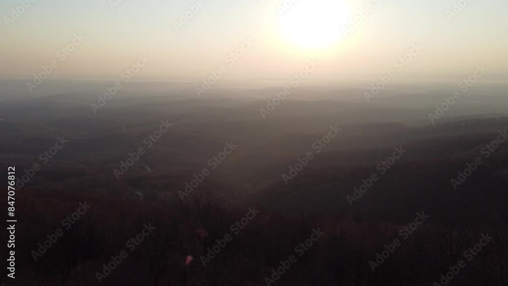 Drone Shot of huge forest mountains, Petrova Gora, Croatia Drone Shot of huge forest mountains, Petrova Gora, Croatia