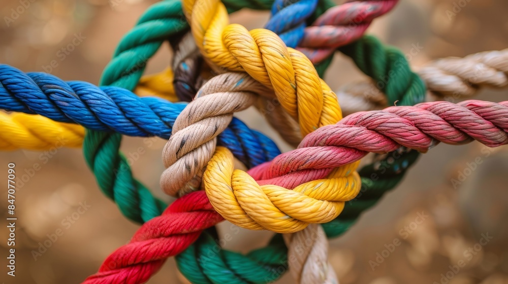 Teamwork, unity, and connectivity symbolized by diverse hands joining together in a colorful braid, empowering strength, partnership, and support. Teamwork, unity, and connectivity symbolized by diverse hands joining together in a colorful braid, empowering strength, partnership, and support.