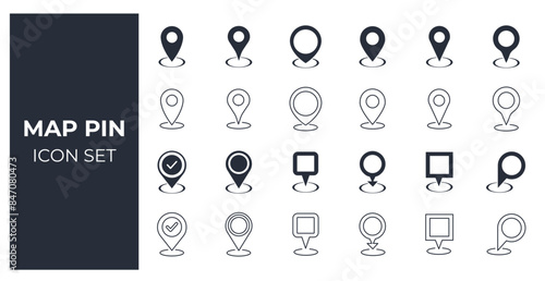 Map pin and locartion icon