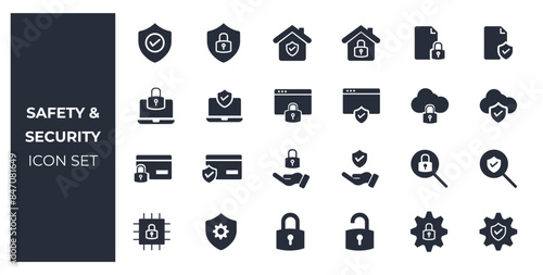 Safety and Security icon set
