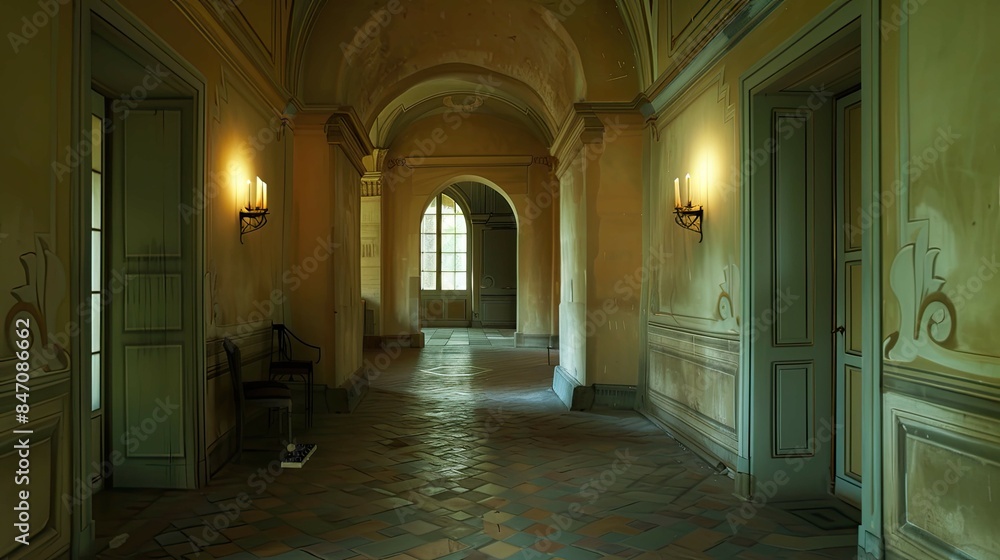 Fototapeta premium Mystical Mountain Monasteries. AI generated art illustration.