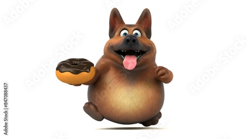 Fun german shepher dog - 3D Animation photo