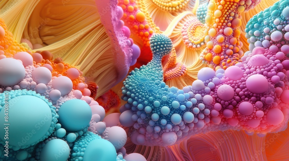 3D modern digital art with vibrant 3D elements. 3D modern digital art with vibrant 3D elements.