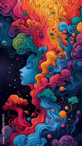 colorful background with bubbles