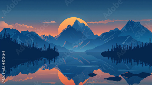 sunrise in the mountains